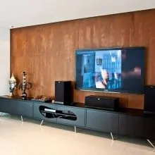 Painel interno em aço corten